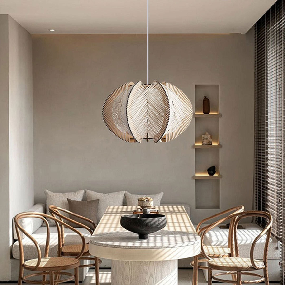 Lightsin Handmade LED Wooden Pendant Light 40/60 Dia
