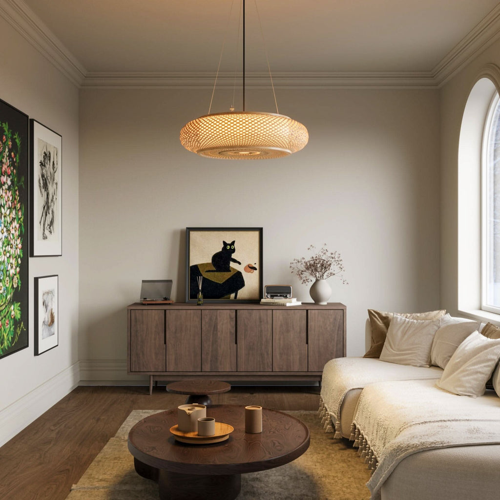 Lightsin Lutta-Natural Bamboo Pendant Light for Warm Ambiance Décor