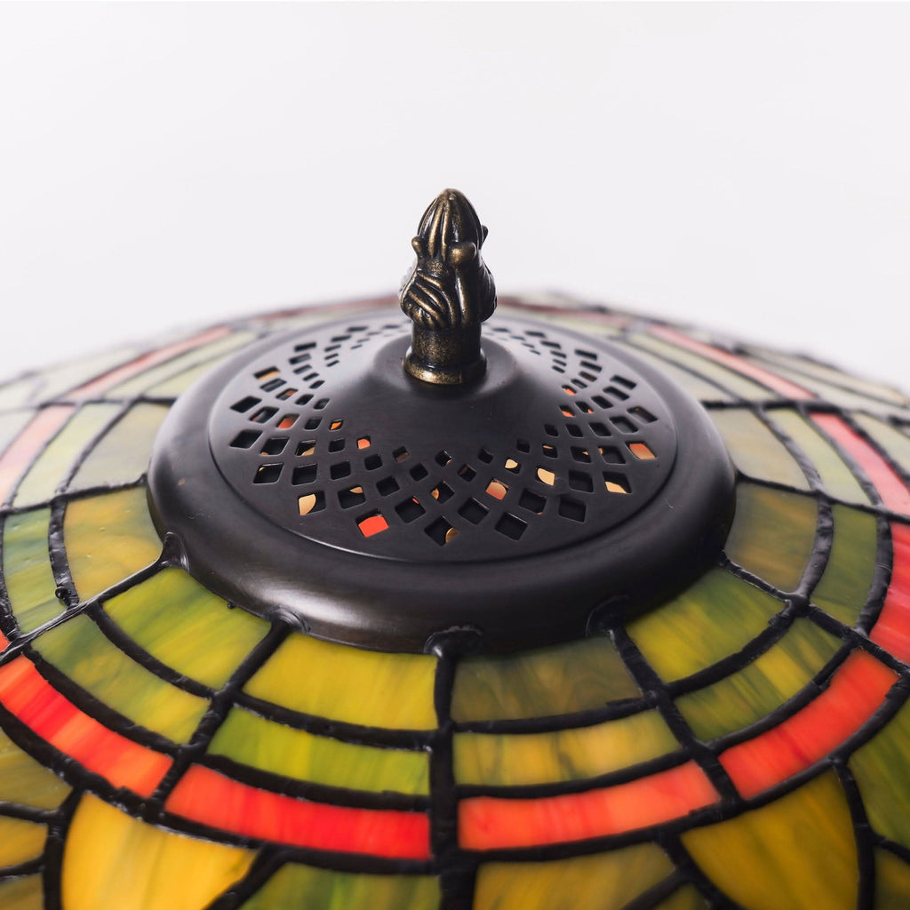 Lightsin Tiffany Table Lamp | Handcrafted Stained Glass Dragonfly Series Blue Dragonfly
