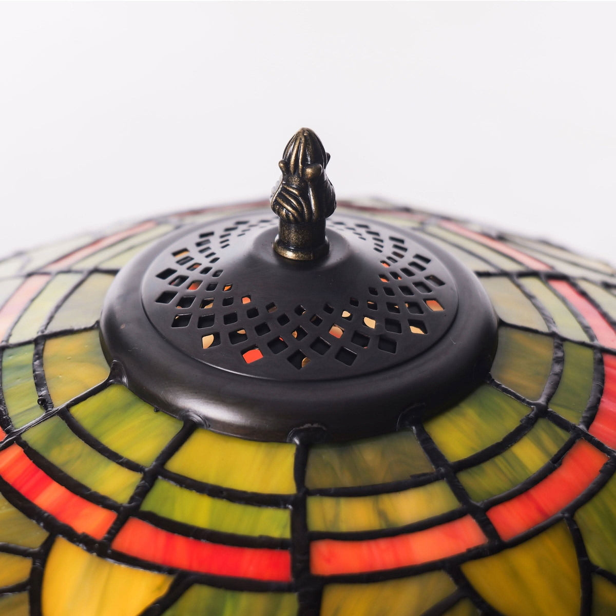 Lightsin Tiffany Table Lamp | Handcrafted Stained Glass Dragonfly Series Blue Dragonfly