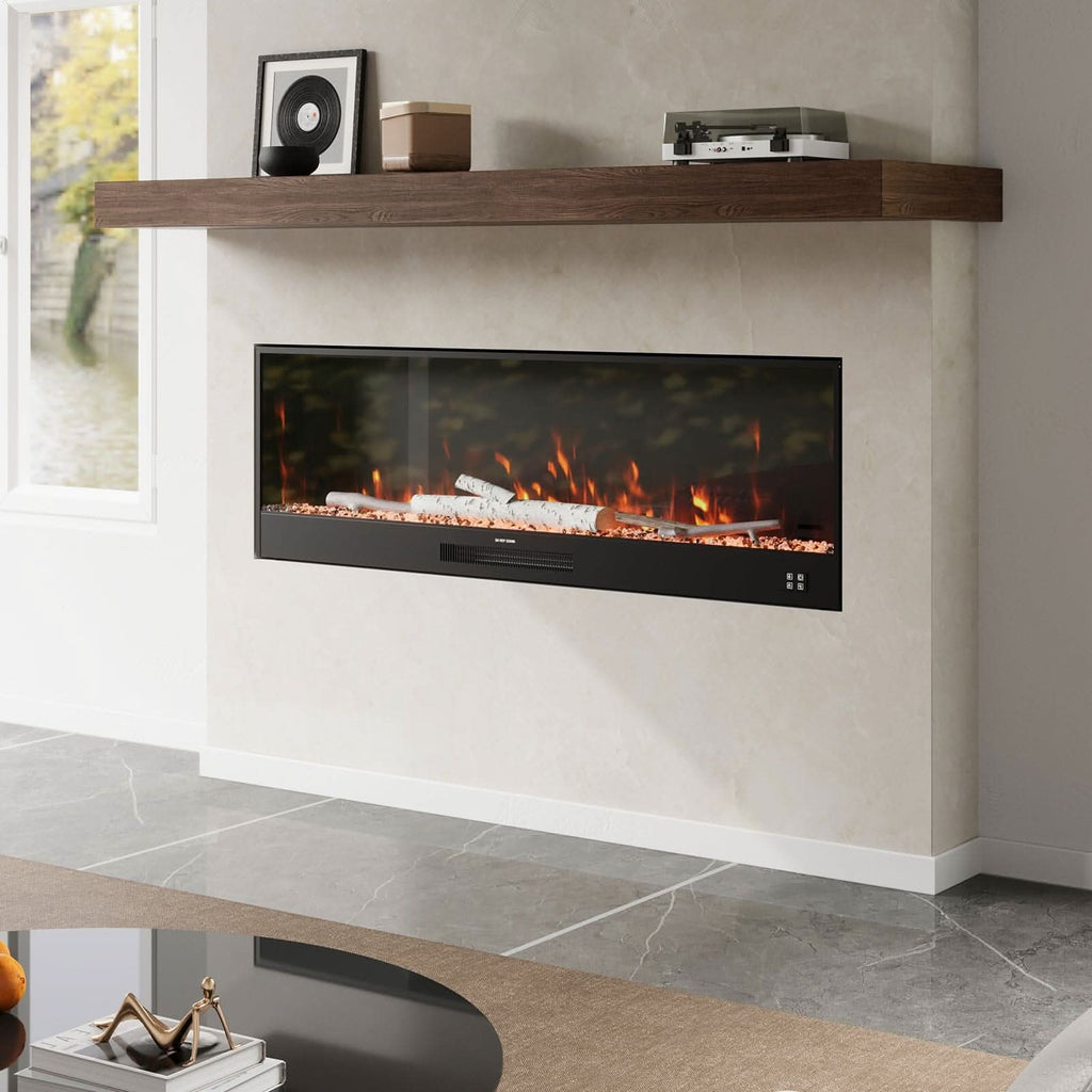 Smallbee 33/46/58inch WiFi Electric Fireplace with LED Display & Realistic Flame Effect