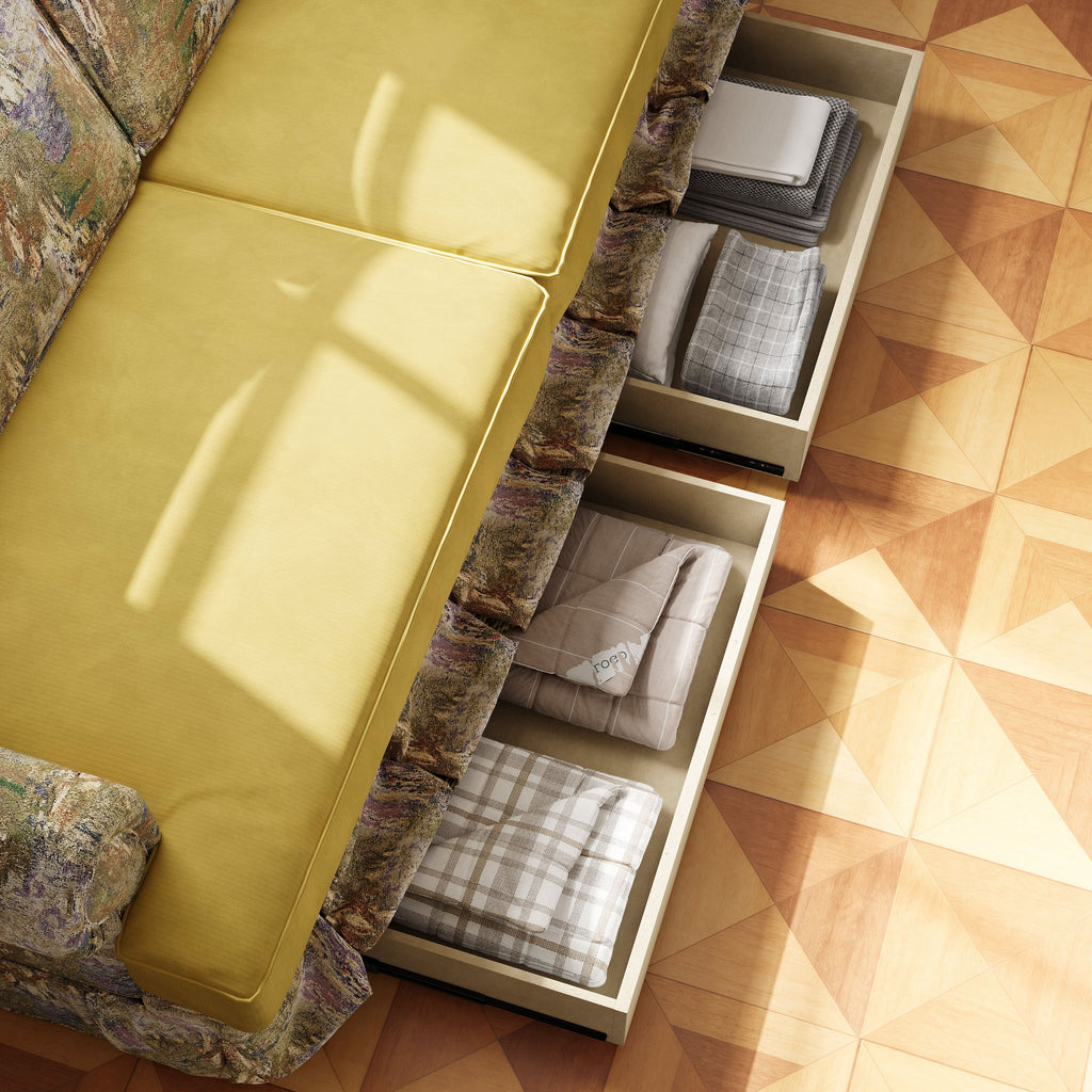 Cottonfy Kensington Chesterfield Style Retro Sofa with Storage