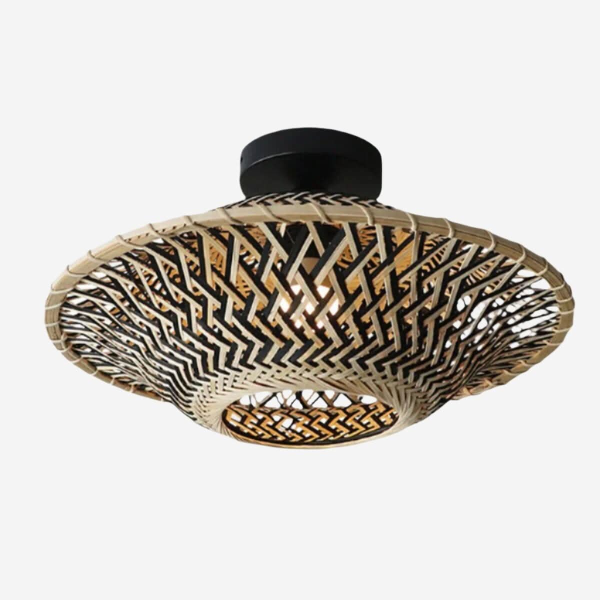 Lightsin Bamboo Radiance Handwoven LED Ceiling Light