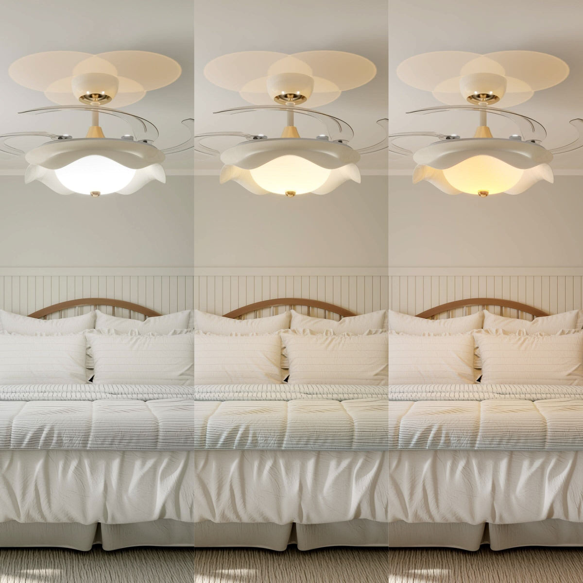 Lightsin 42 Inch Ceiling Fan with Dimmable LED and Reverse Airflow