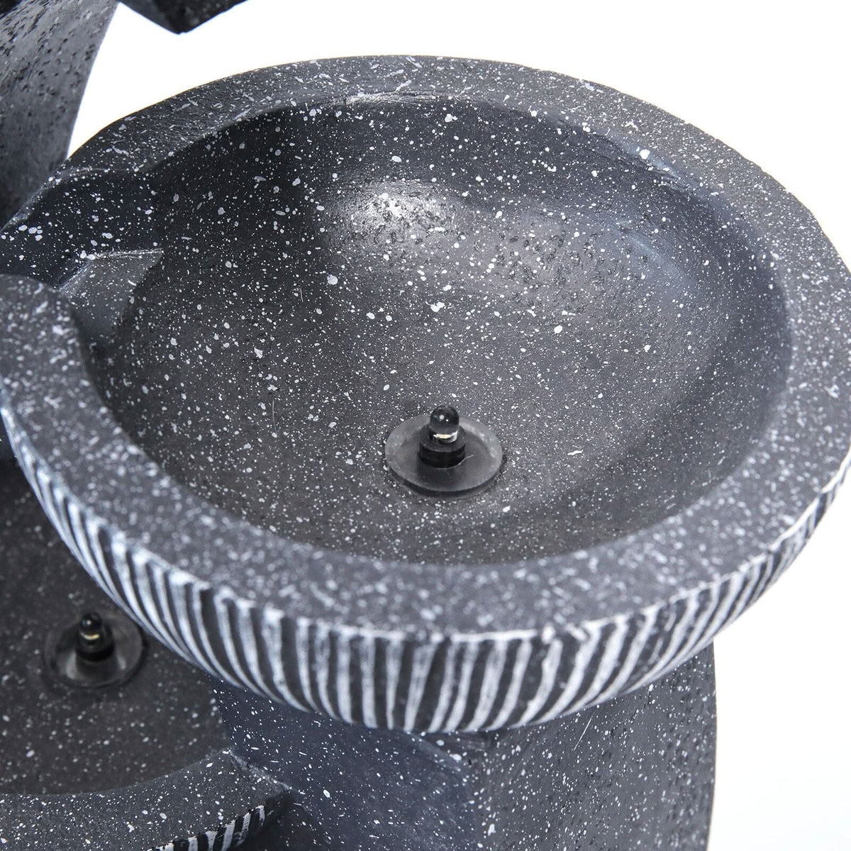 Cascading Bowls Garden Water Feature Fountain 4-Tier Fountain LED Fountain