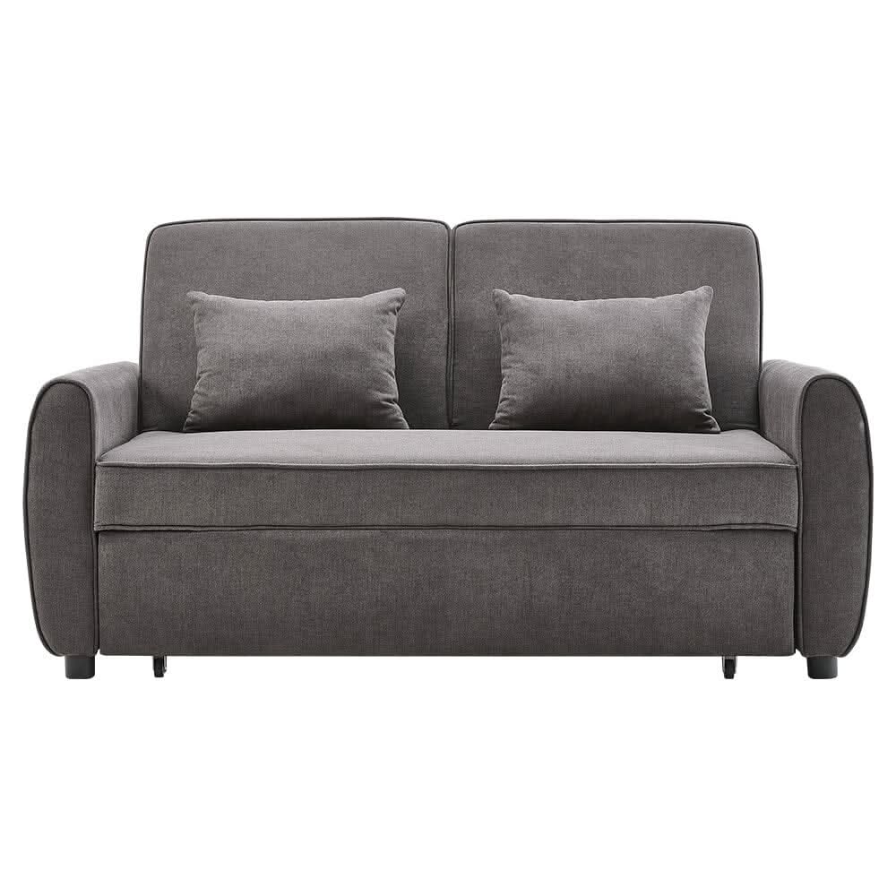 5ft Convertible Sofa Bed Grey Lounger