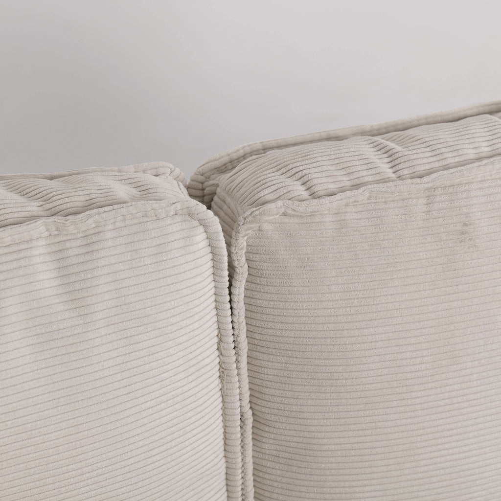 Comfort Sofa and Ottoman Set with Footstool Plastic Legs