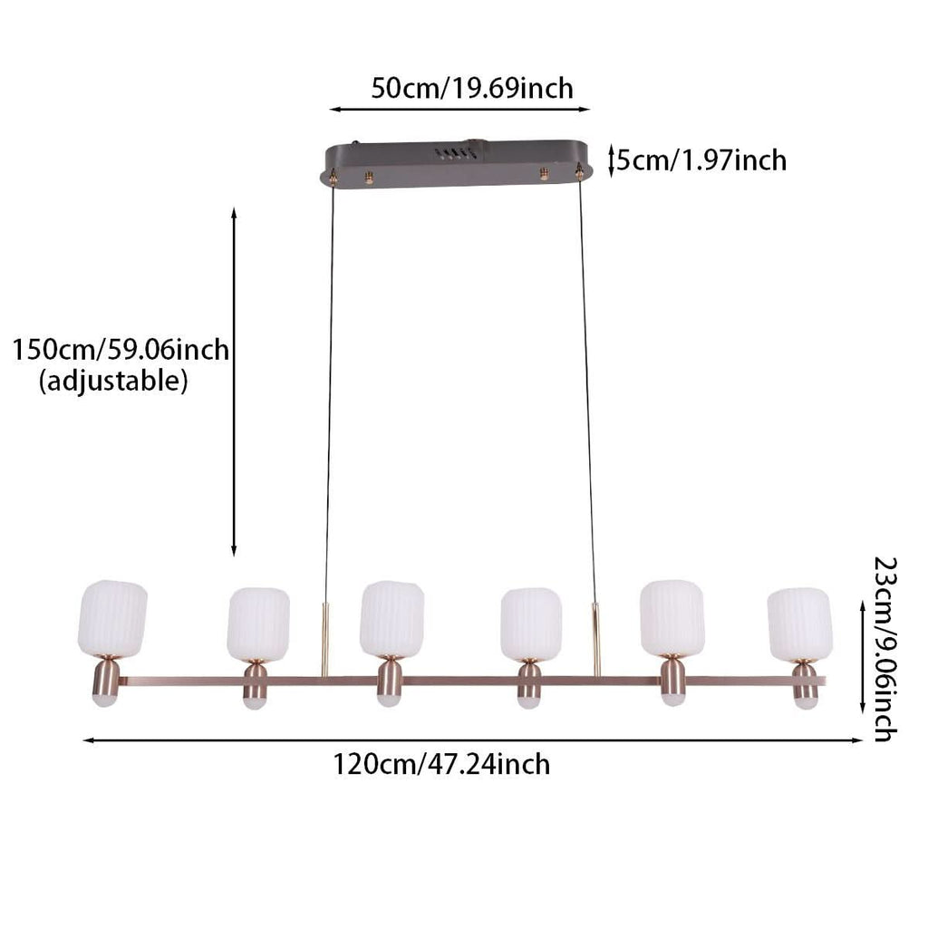 Lightsin Modern Minimalist Luxury Bronze Chandelier with Acrylic Shades