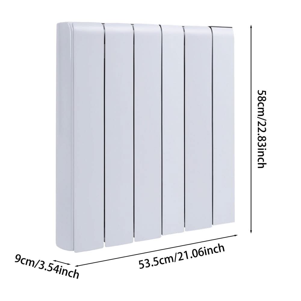 Ceramic Electric Radiator with Wi‑Fi & LCD Touch – White or Matte Black (700 W/1000 W/1500 W/2000 W)