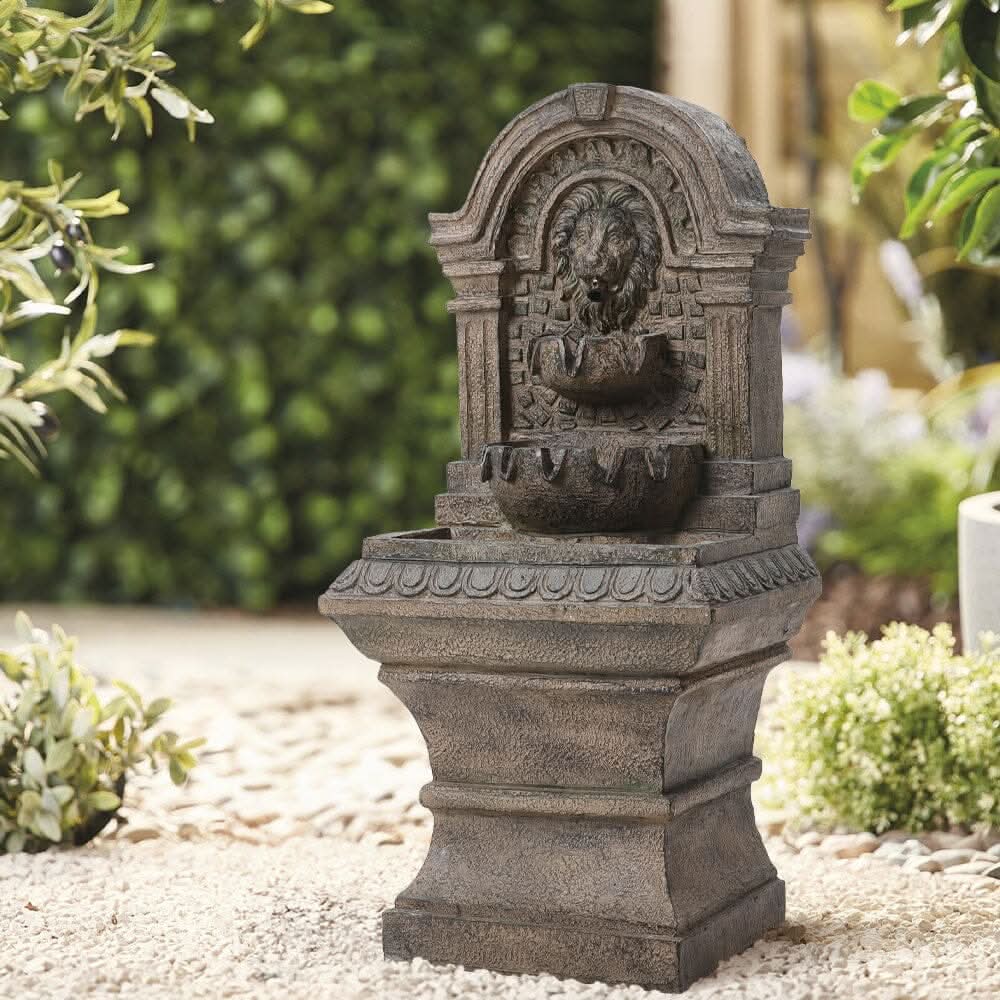 Outdoor Fountain Solar-Powered Water Rockery Decor