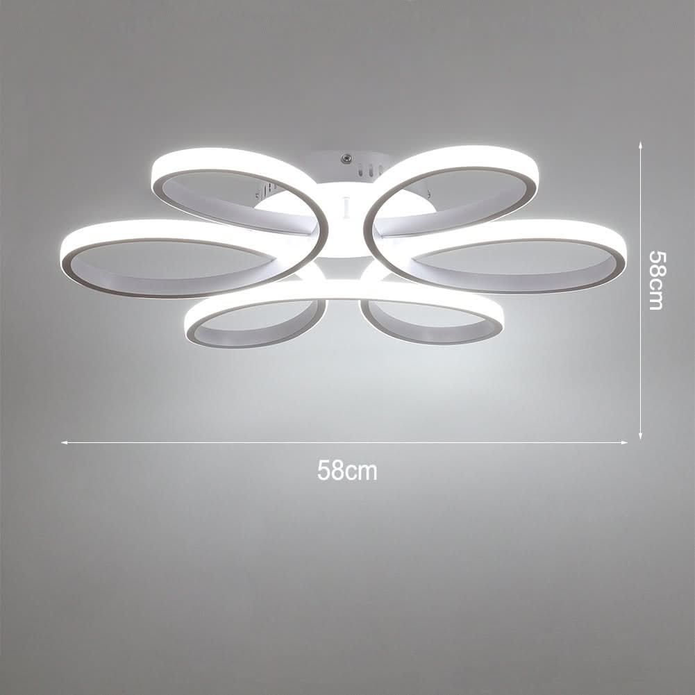 Floral Shape 6 Rings LED Ceiling Light Non-Dimmable