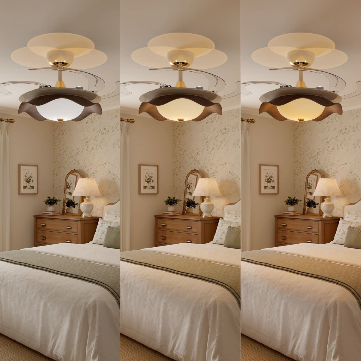 Lightsin 42 Inch Ceiling Fan with Dimmable LED and Reverse Airflow
