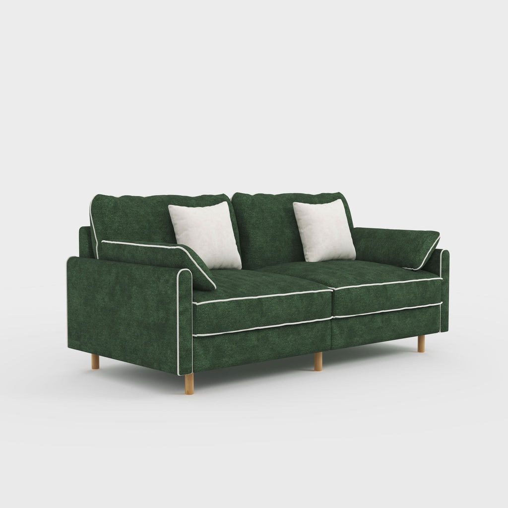 Cotton Linen Detachable Modular Sofa with Fringed Trim
