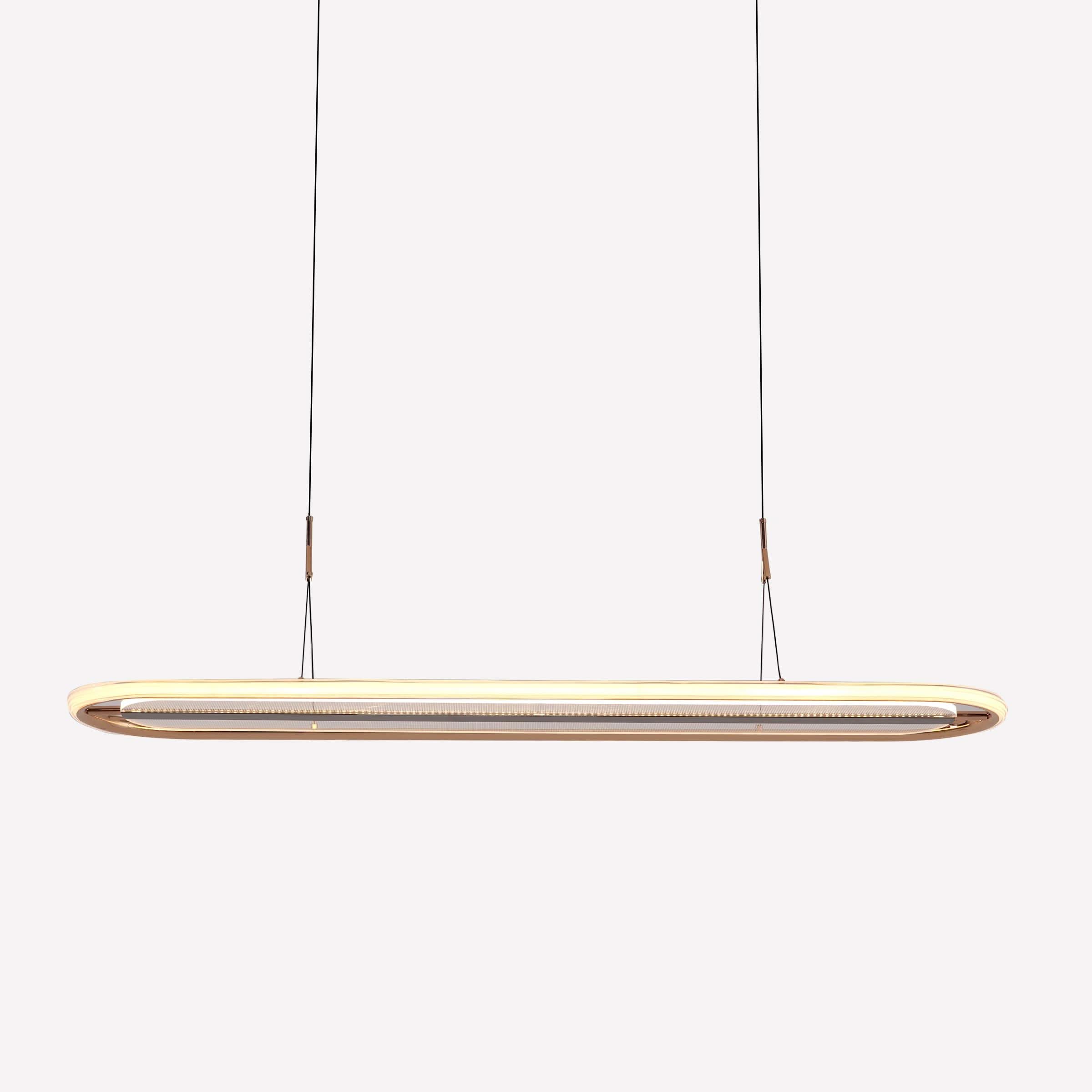 Lightsin Modern Oval Halo Pendant Light with Adjustable LED for Living Spaces