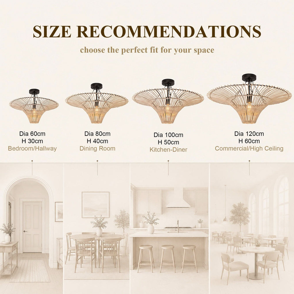 Lightsin Flying Saucer-Shaped Ceiling Light for Dining Room & Kitchen Island, 60-120cm
