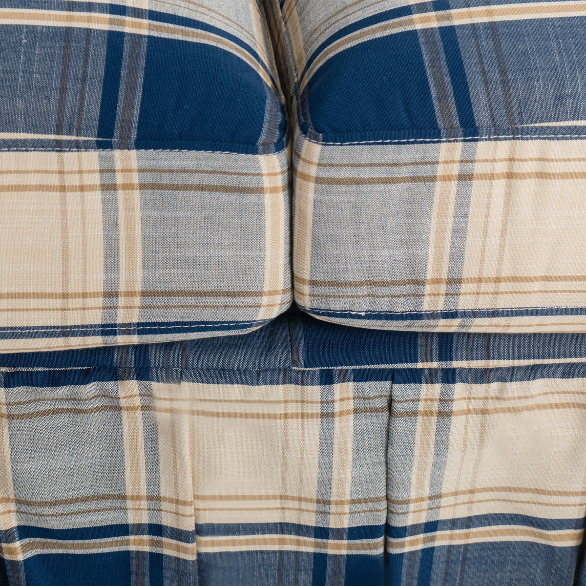 Cottonfy 3 Seater Striped Sofa with Removable Covers and Skirted Design