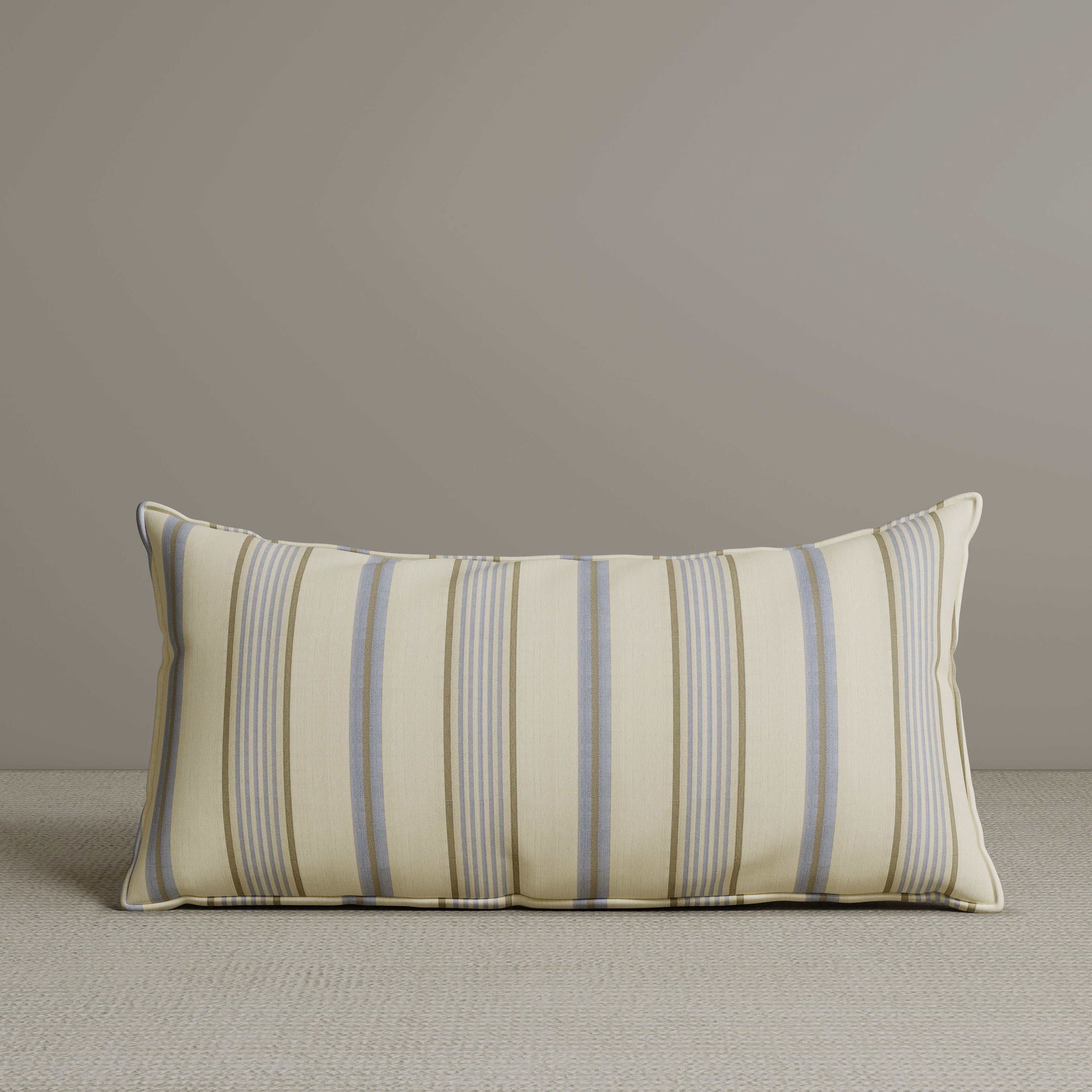 ‍Exclusive Waist Cushion in Sky Blue Striped Cotton Linen, 56*27*12 CM (100% off)