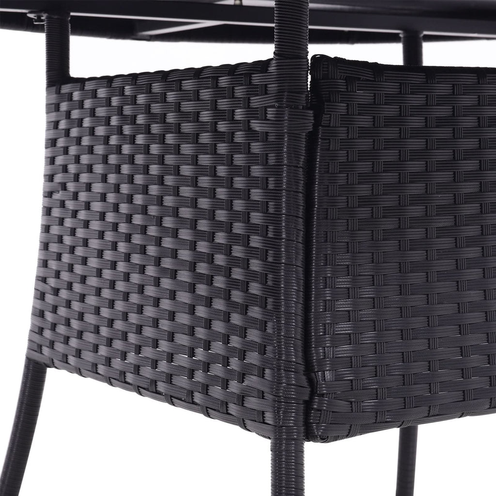 Round/Square Rattan Garden Table & Parasol Hole