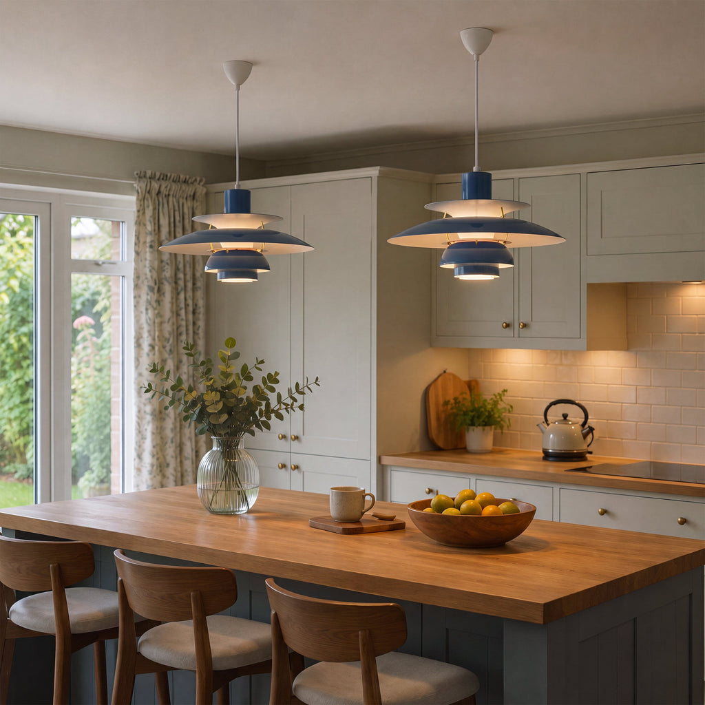 Blue Modern Minimalist Pendant Light