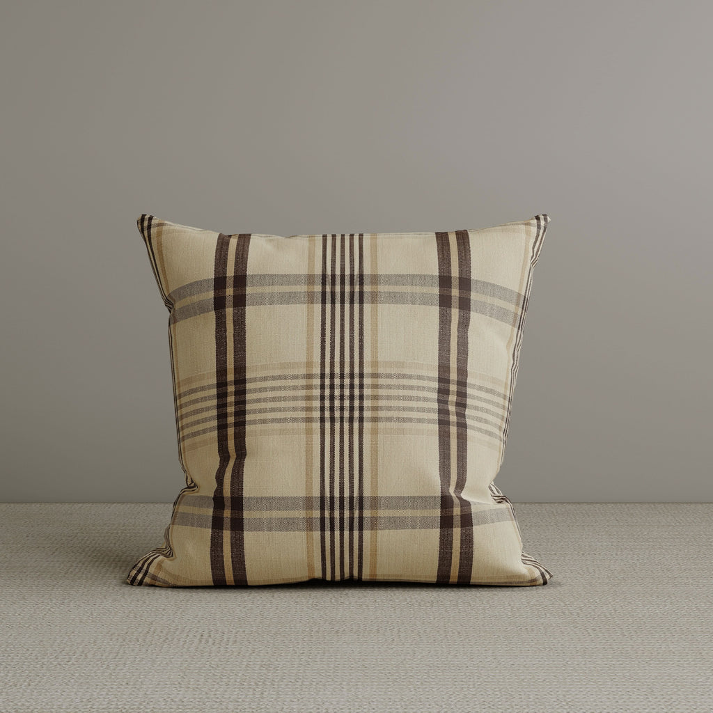‍Square Exclusive Design Cushion in Cocoa Comfort Checkered Cotton Linen, 45*45CM (100% off)