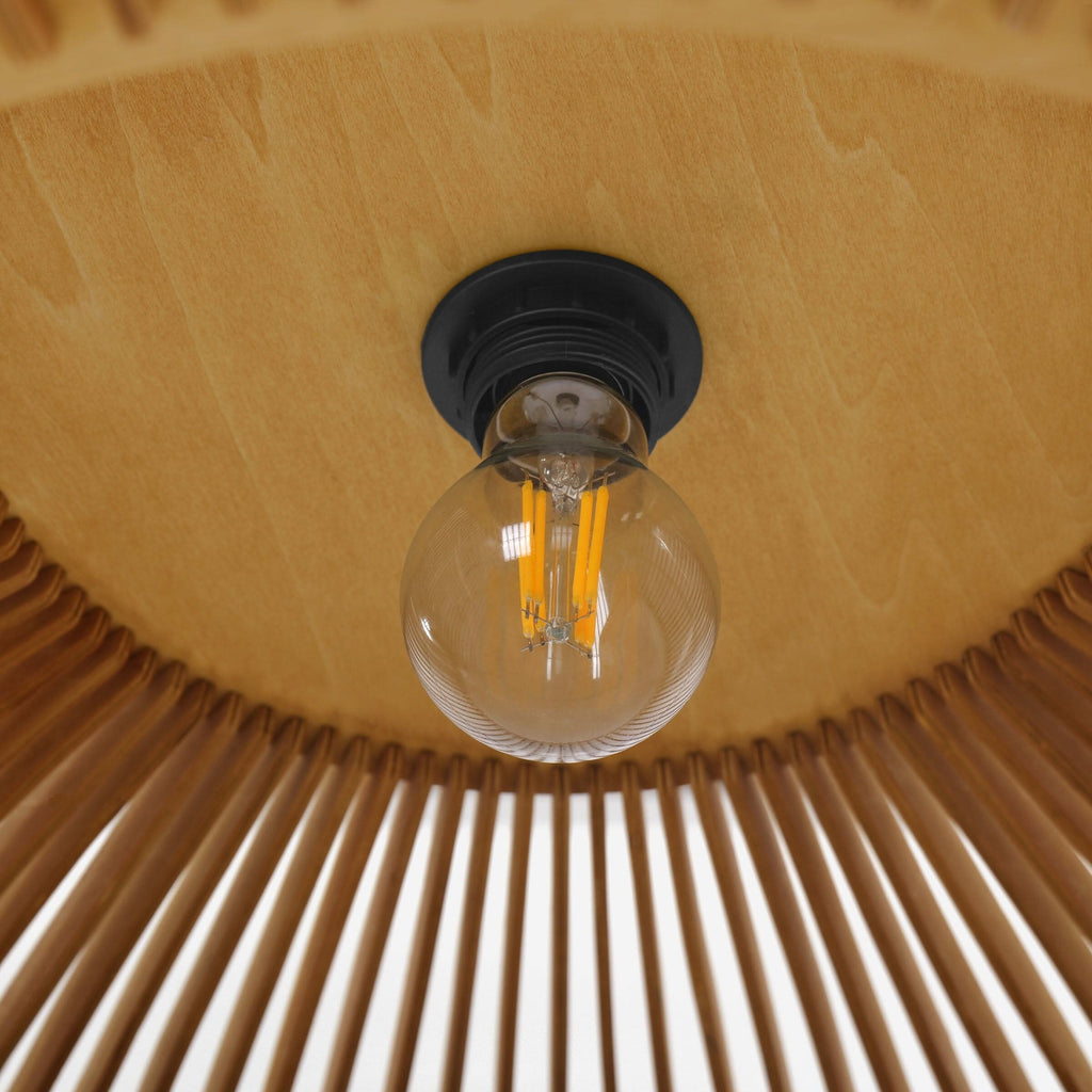 Lightsin Shadome Handcrafted Wooden Kitchen Pendant Light