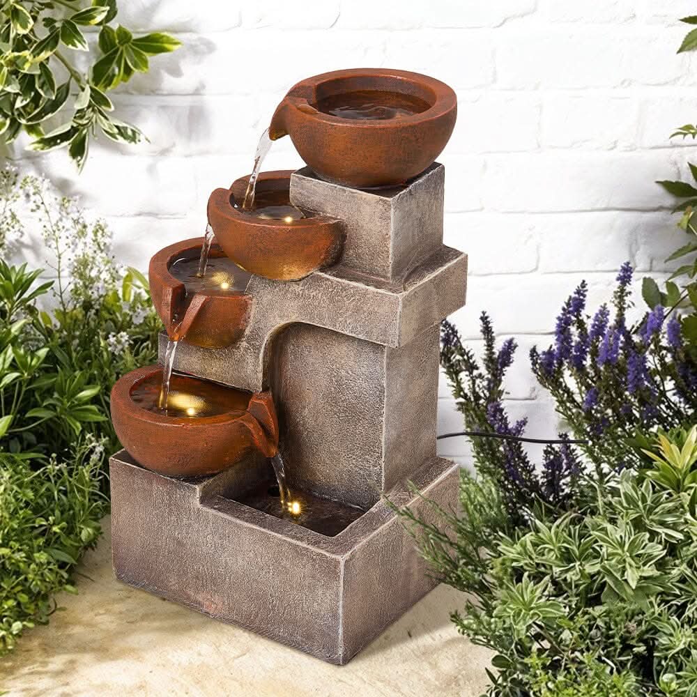 Outdoor Garden Water Feature with 2.4W Solar Water Pump