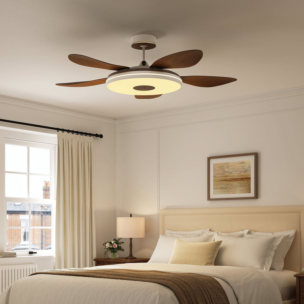 Lightsin 48 Inch Ceiling Fan with Bright LED and Timer Remote