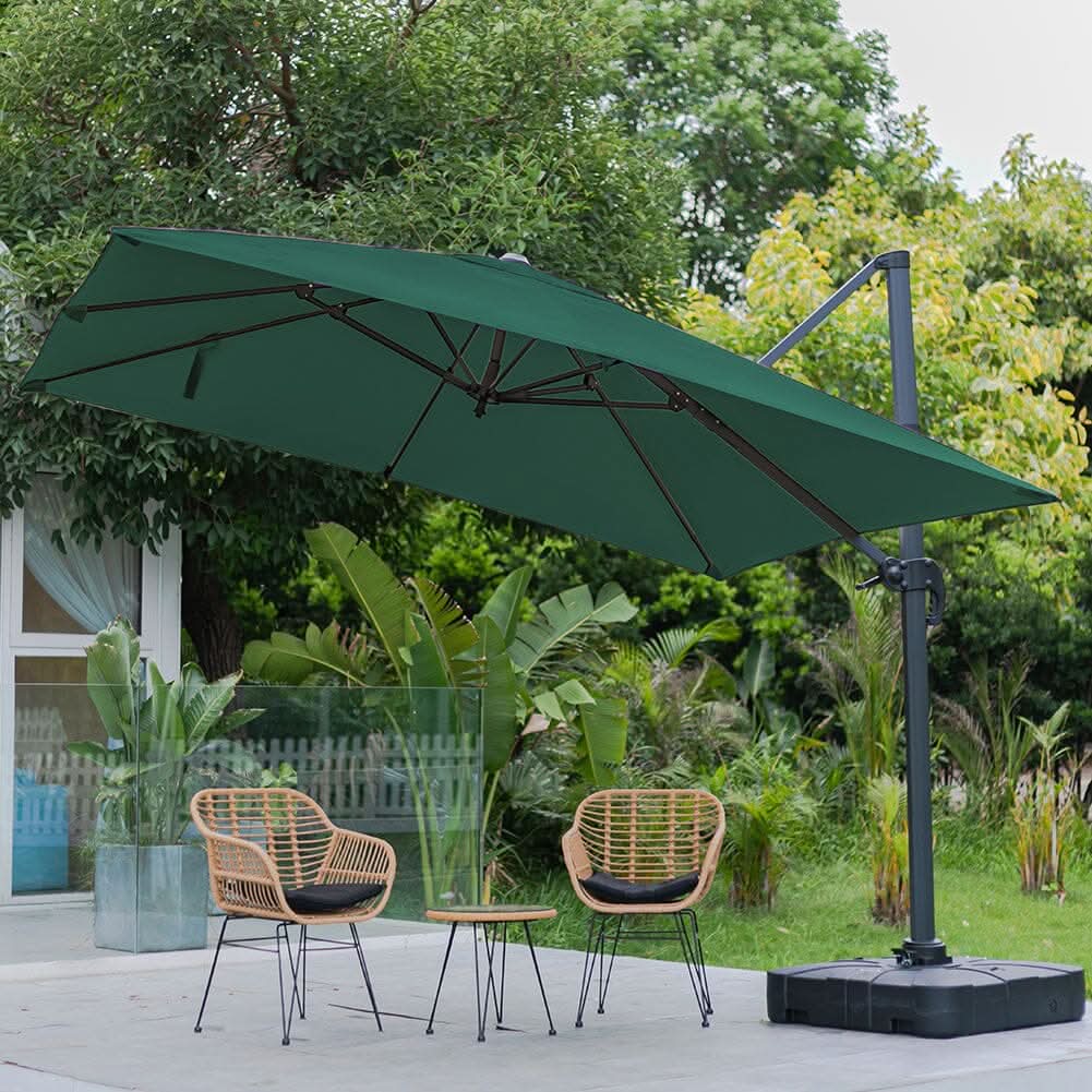 3 x 3M Wide Garden Parasol Outdoor Hanging UV Resistant and Waterproof Umbrella for Patio