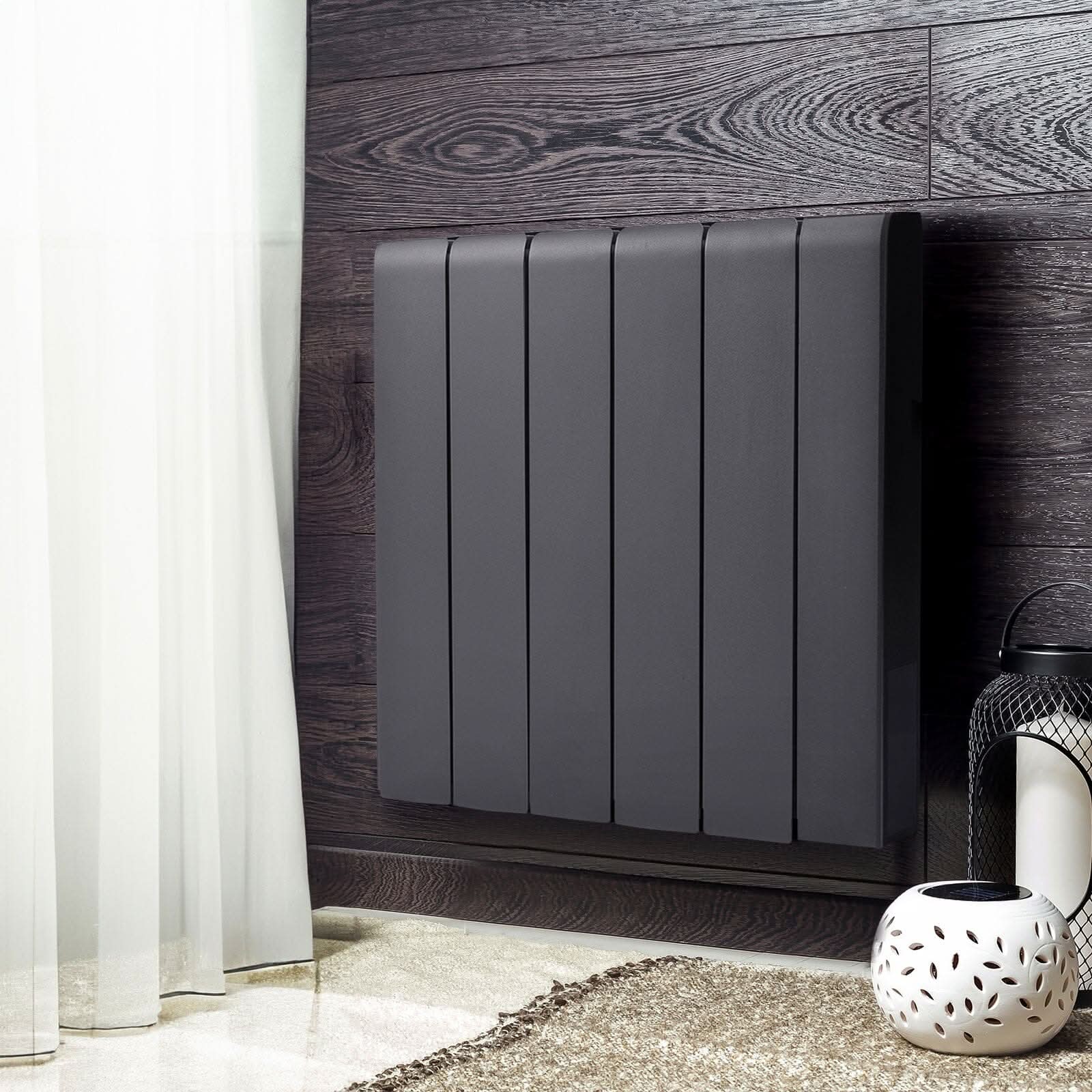 Ceramic Electric Radiator with Wi‑Fi & LCD Touch – White or Matte Black (700 W/1000 W/1500 W/2000 W)