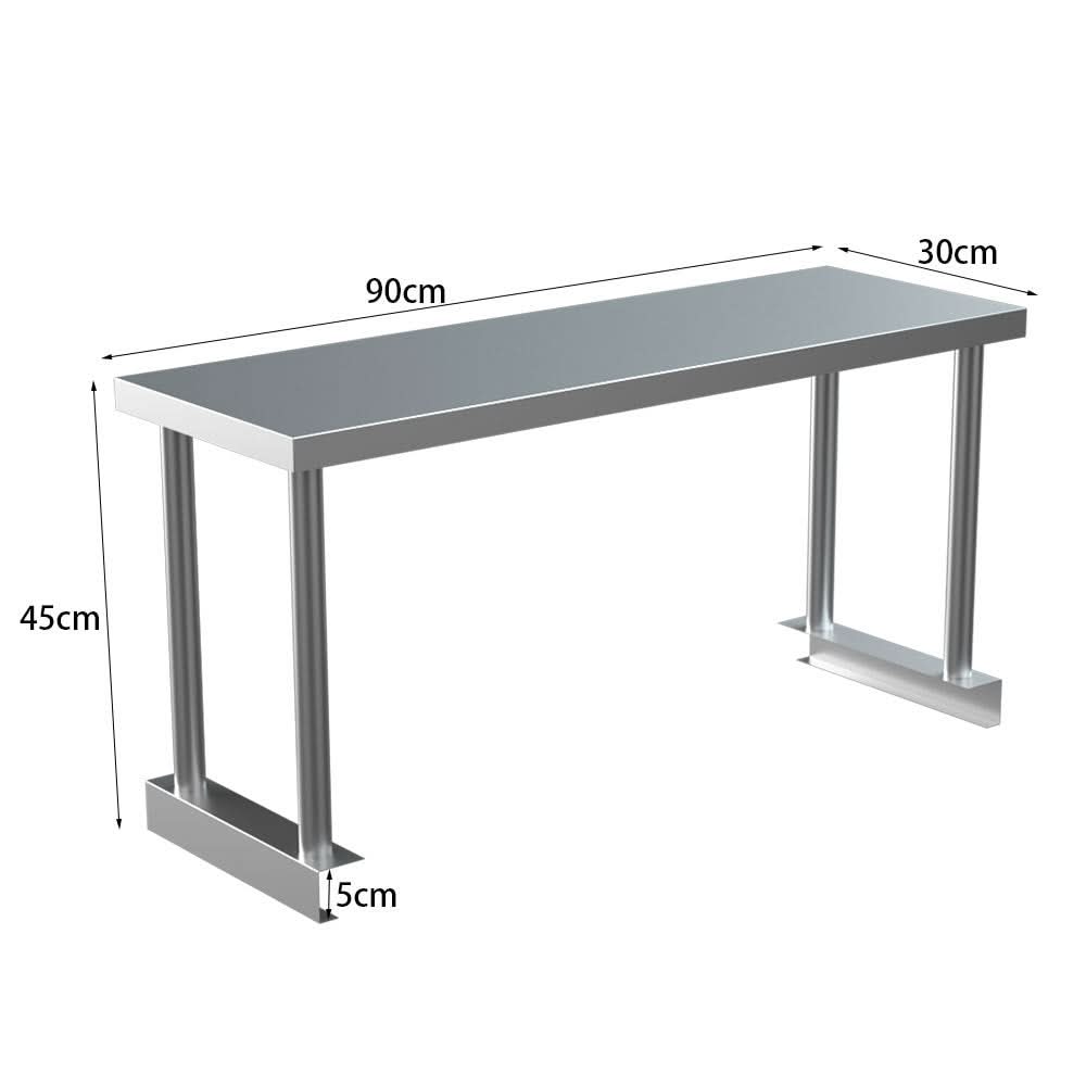 Kitchen Prep Table Over Shelf Single Double Tier Overshelf