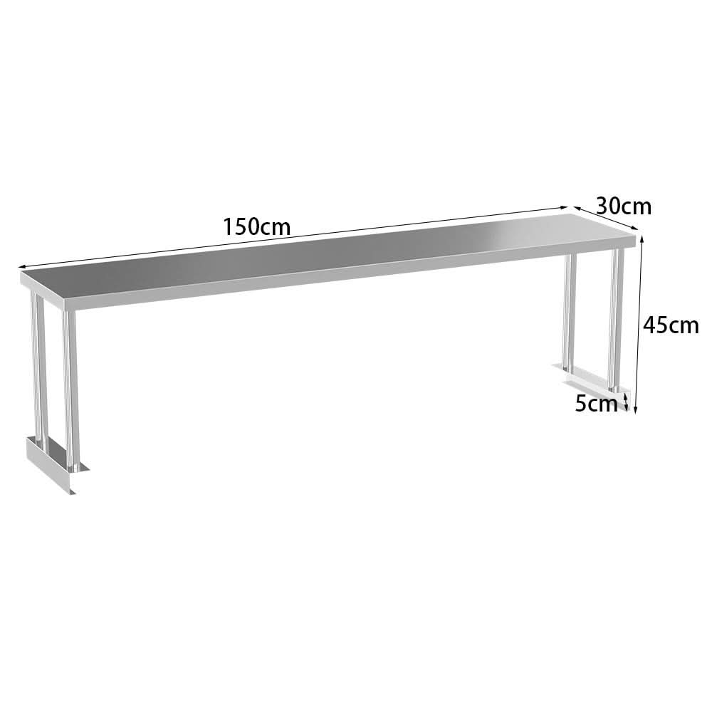 Kitchen Prep Table Over Shelf Single Double Tier Overshelf