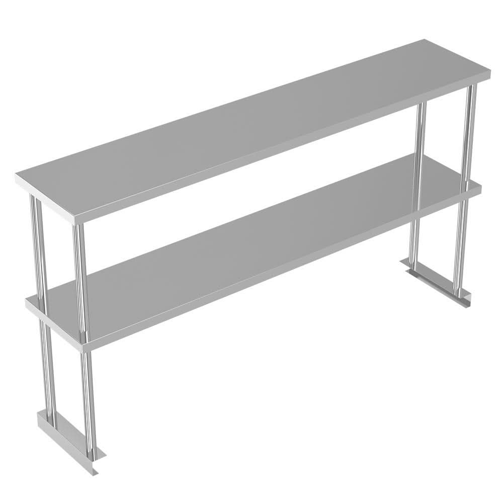 Kitchen Prep Table Over Shelf Single Double Tier Overshelf