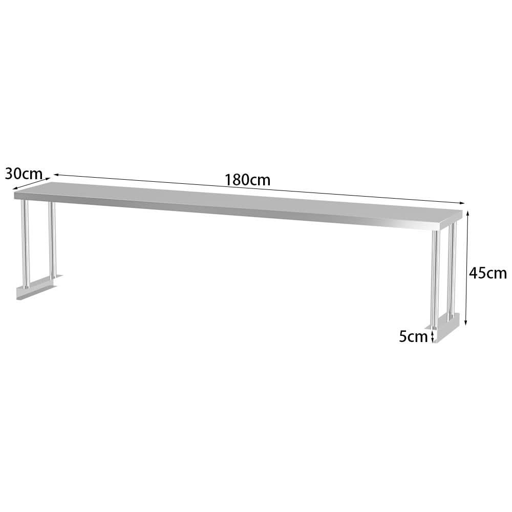 Kitchen Prep Table Over Shelf Single Double Tier Overshelf