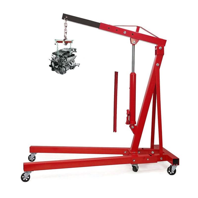 Portable Hydraulic Engine Crane 2 Ton 4400lb Folding Hoist with Hooks