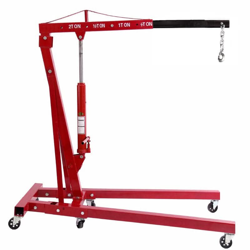 Portable Hydraulic Engine Crane 2 Ton 4400lb Folding Hoist with Hooks
