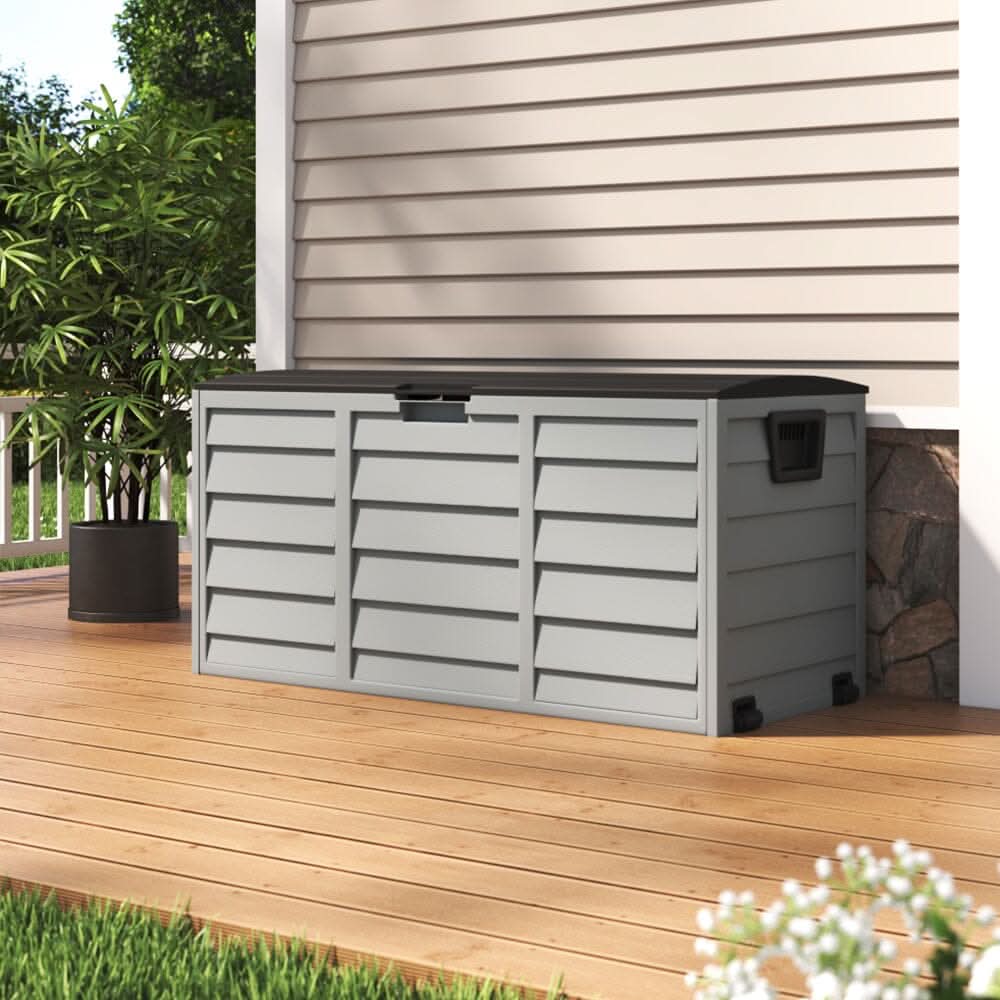 Waterproof Large Plastic Garden Storage Box with Wheels