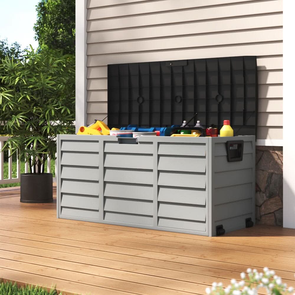 Waterproof Large Plastic Garden Storage Box with Wheels