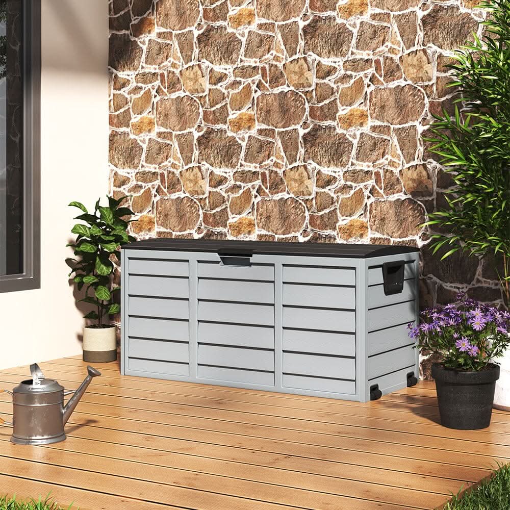 Waterproof Large Plastic Garden Storage Box with Wheels