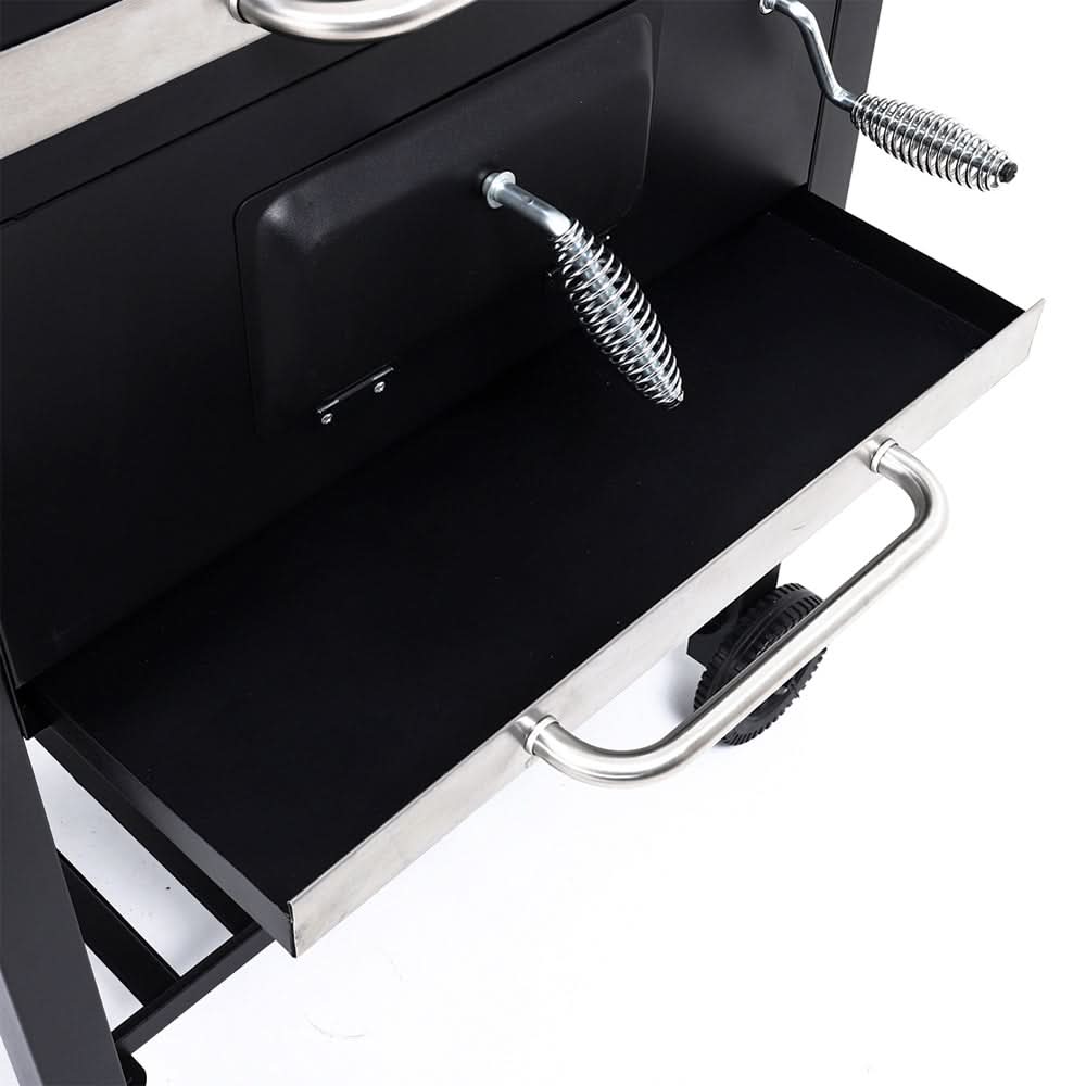 3ft Charcoal BBQ Grill Barrel with Side Table