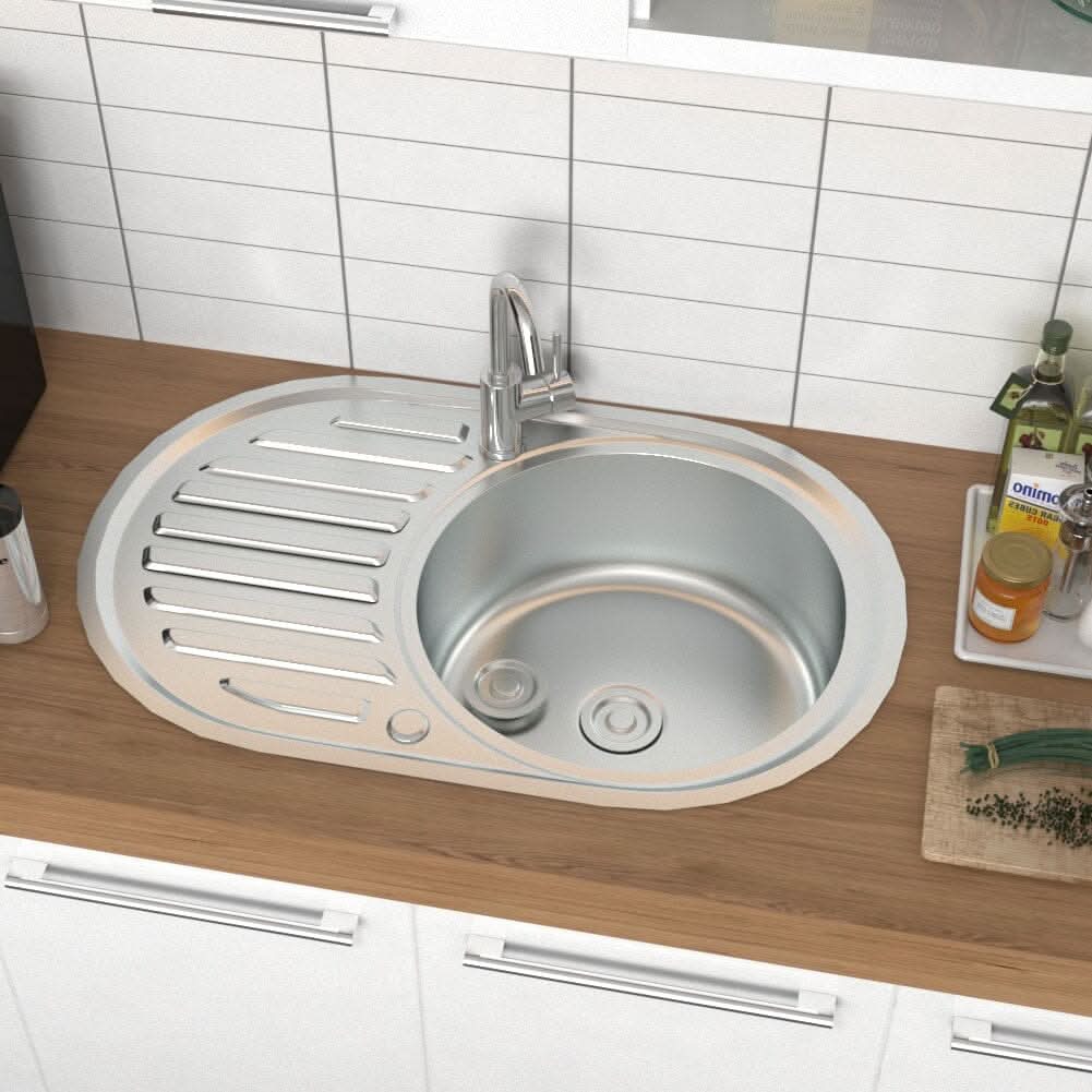 Large Inset Stainless Steel Kitchen Sink