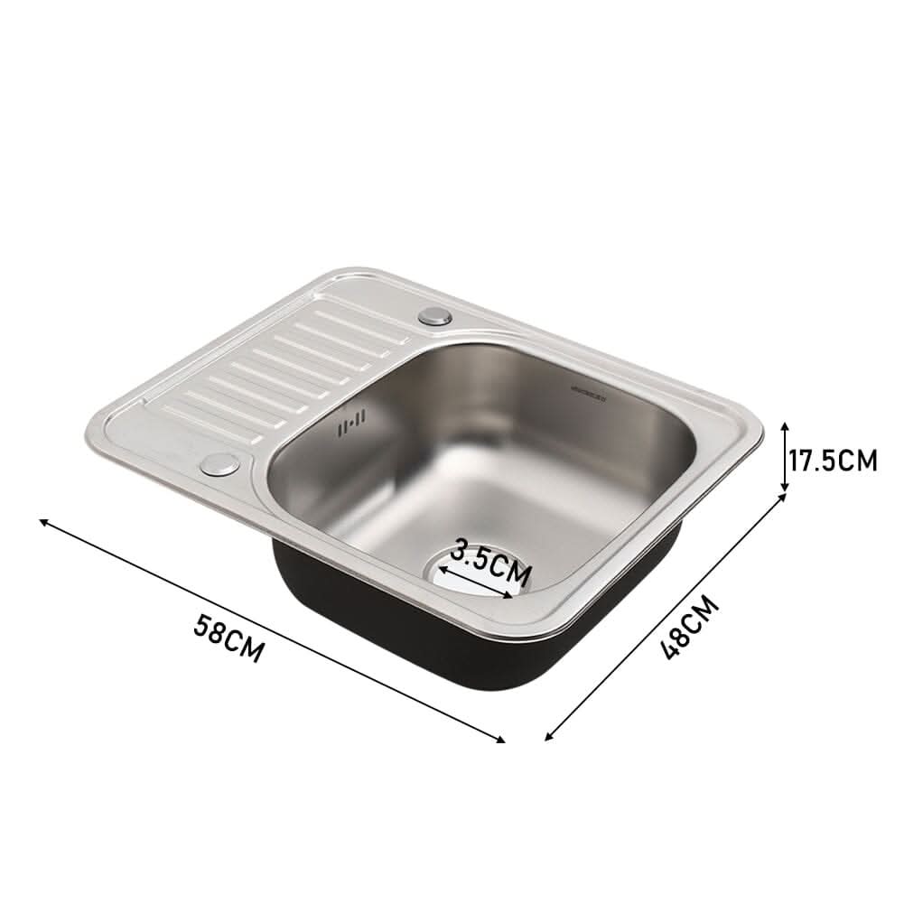 Inset Kitchen Sink Single Bowl Sink with Faucet Aperture