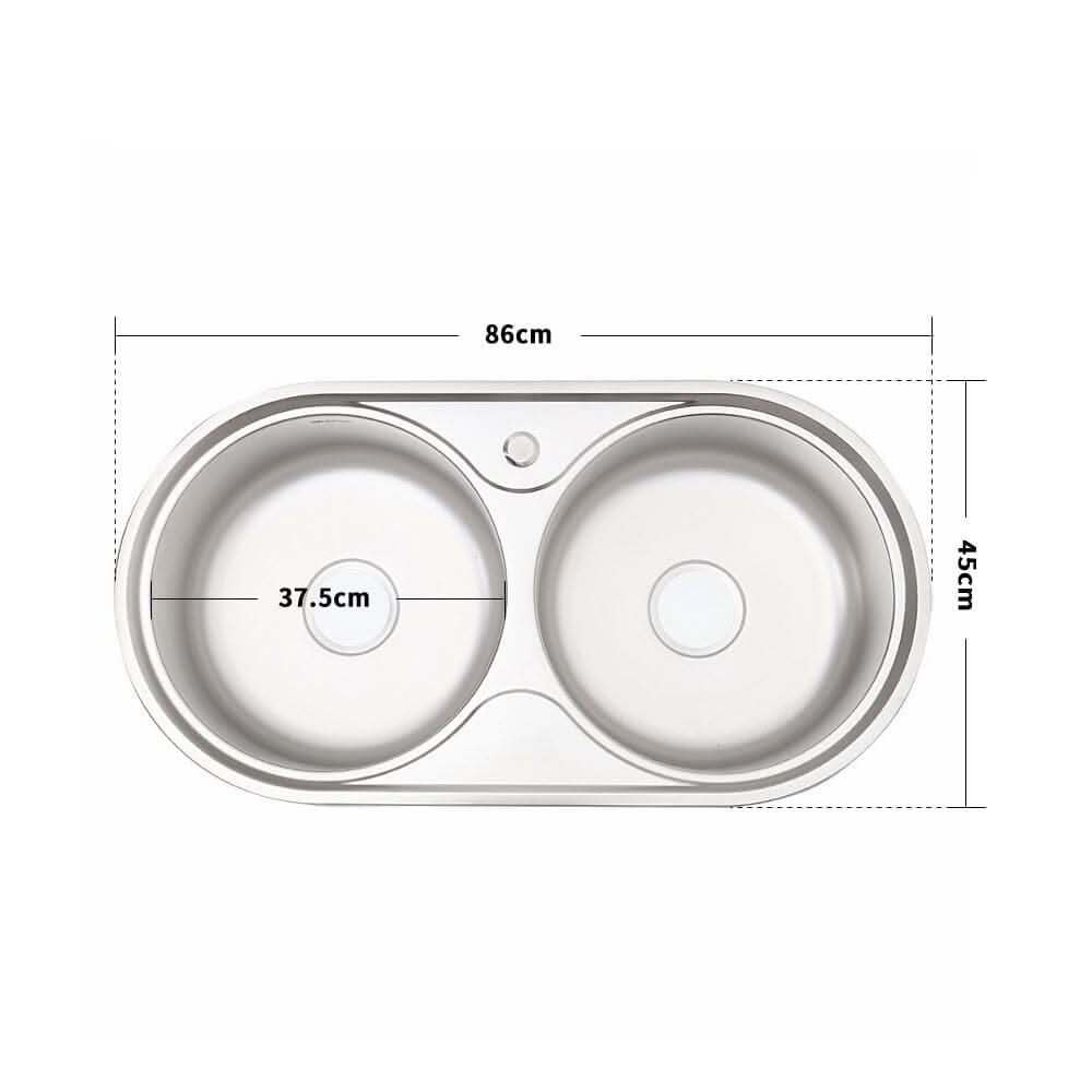 Double Bowl Kitchen Sink 0.6mm Stainless Steel Catering Sink