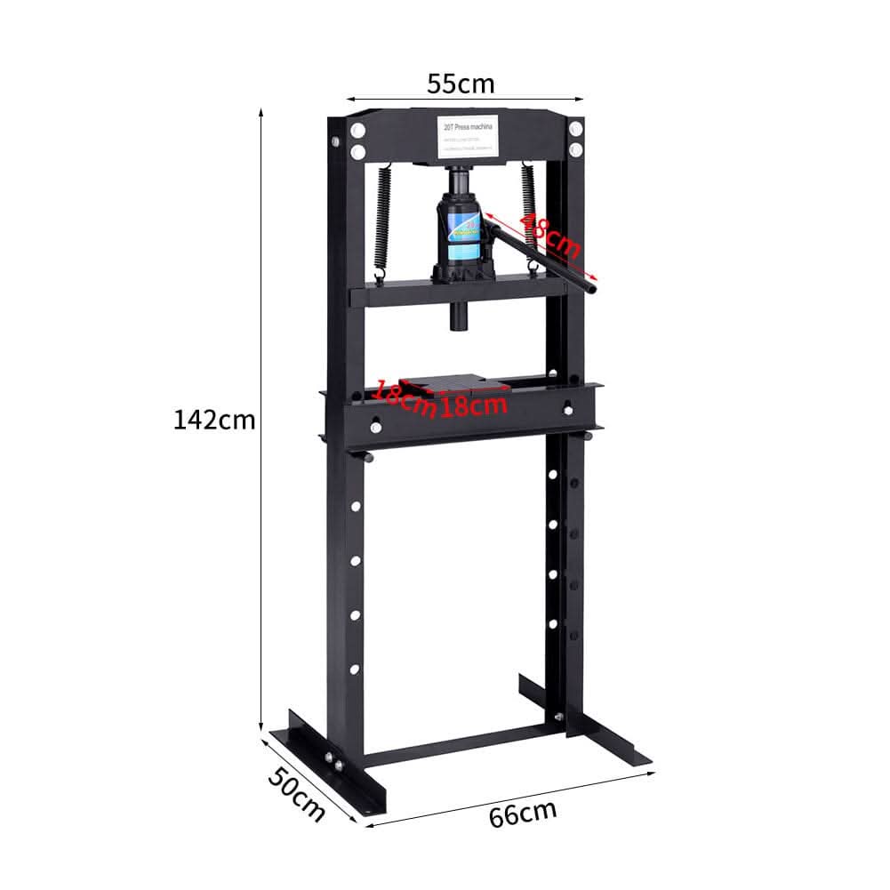 12Ton/20Ton Workshop Press Floor Standing Hydraulic H-Frame