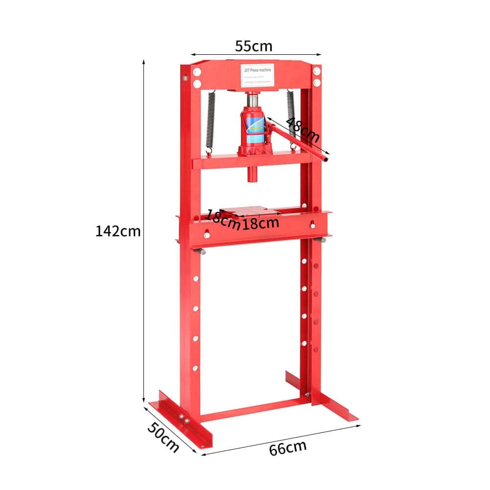 12Ton/20Ton Workshop Press Floor Standing Hydraulic H-Frame