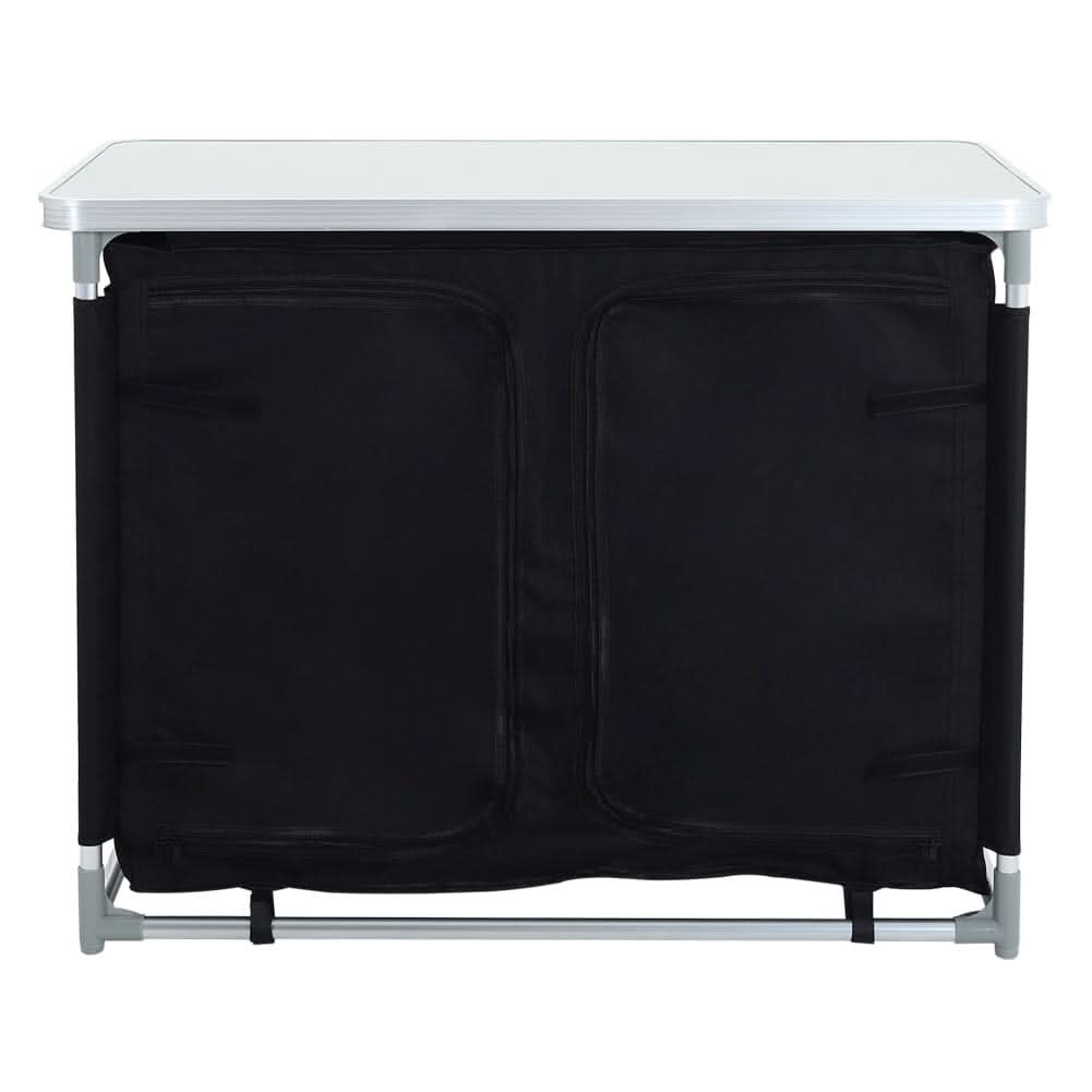 Camping Outdoor Kitchen with 4 Adjustable Feet and 6 Layers