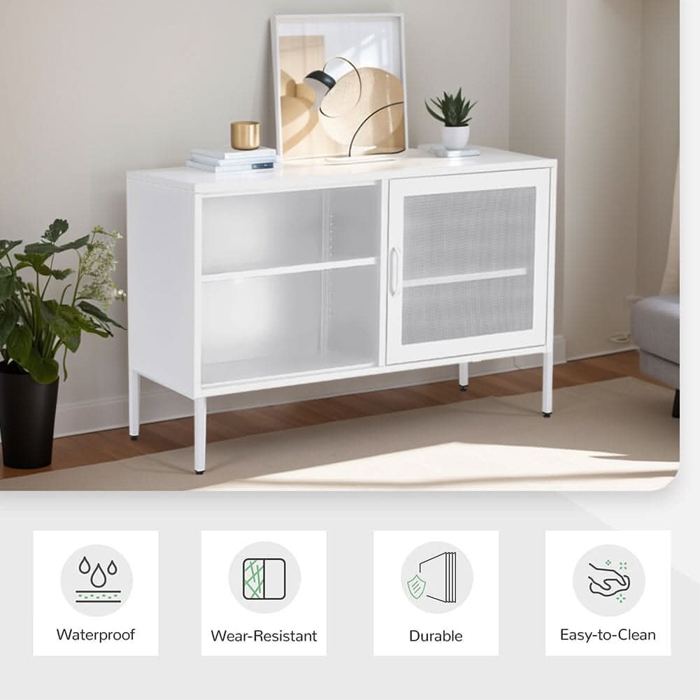 Freestanding Steel File Filing Cabinet with Open Shelves