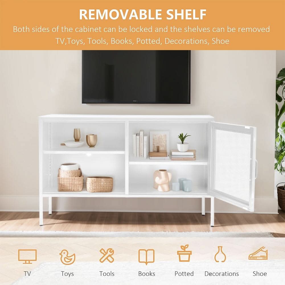 Freestanding Steel File Filing Cabinet with Open Shelves