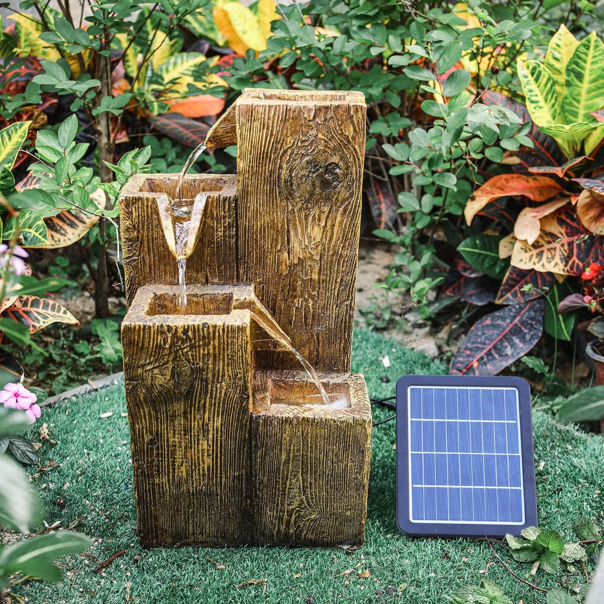 Garden Fountain Self Containing Water Feature Solar Powered