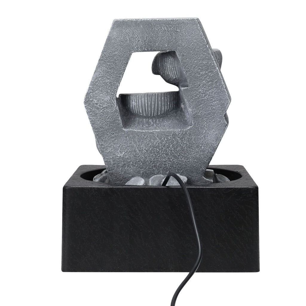 LED Light Cascade Tabletop Fountain Relaxing Water Feature for Relaxation and Meditation Soothing Waterfall Design