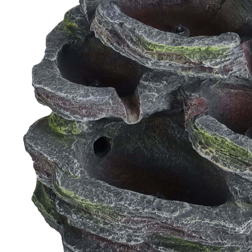 Faux Rock Garden Fountain with Lights